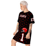 ThatXpression Swagged Atlanta Home Team Jersey T-shirt dress
