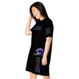 ThatXpression Plus Size Home Team Baltimore Jersey Themed T-shirt dress
