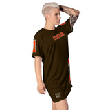 ThatXpression Plus Size Home Team Cleveland Jersey Themed T-shirt dress
