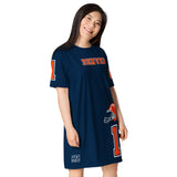 ThatXpression Home Team Denver Jersey Themed T-shirt dress
