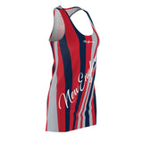 ThatXpression Fashion Navy Red Gray Enlarged New England Racerback Dress