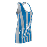 ThatXpression Fashion Blue Gray Enlarged Detroit Racerback Dress