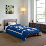 Train Hard And Takeover Affirmation Sports Gym Fitness Blue(CF4) Comforter