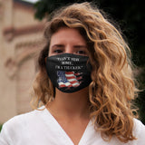 Trucker's I Can't Stay Home American Flag Snug-Fit Polyester Face Mask