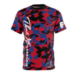 ThatXpression Fashion Navy Red Black Ultimate Camo Themed Unisex T-shirt XZ3T