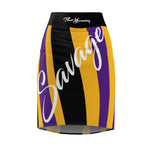 ThatXpression Fashion Los Angeles Savage Striped Themed Women's Pencil Skirt 1YZF2