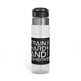 ThatXpression Fashion Fitness Train Hard and Takeover Sport Bottle, 20oz