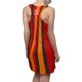 ThatXpression Fashion Pewter Orange Enlarged Tampa Bay Racerback Dress