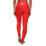 ThatXpression Fashion Spin Cycle High Waisted Red Yoga Leggings