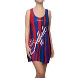 ThatXpression Fashion Navy Red Enlarged Buffalo Racerback Dress