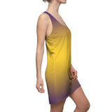 ThatXpression Fashion B2S Purple Gold Designer Tunic Racerback Dress
