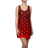 ThatXpression Fashion B2S Black Red Designer Tunic Racerback Dress