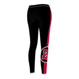 ThatXpression's Black Red bulls 23 Single Striped Spandex Leggings