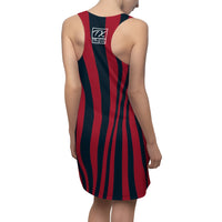 ThatXpression Fashion Navy Red Enlarged Houston Racerback Dress