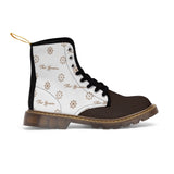 ThatXpression Fashion's Elegance Collection X2 White and Brown Men's Boots