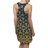 ThatXpression Fashion D'Cut Los Angeles Navy Gold Designer Tunic Racerback