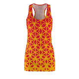 ThatXpression Fashion B2S Red Gold Designer Tunic Racerback Dress