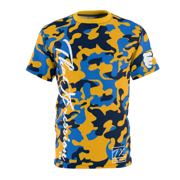 ThatXpression Fashion Gold Teal Navy Ultimate Camo Unisex T-shirt XZ3T