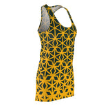 ThatXpression Fashion B2S Green Gold Designer Tunic Racerback Dress