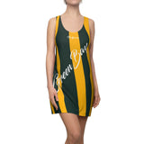 ThatXpression Fashion Green Gold Enlarged Green Bay Racerback Dress