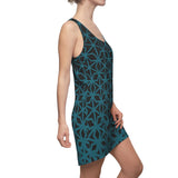 ThatXpression Fashion B2S Black Green Designer Tunic Racerback Dress