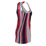ThatXpression Fashion Navy Red Gray Enlarged New England Racerback Dress