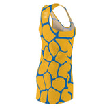 ThatXpression Fashion B2S Teal Gold Designer Tunic Racerback Dress