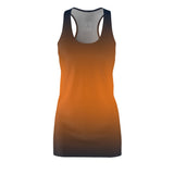 ThatXpression Fashion B2S Orange Blue Designer Tunic Racerback Dress