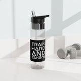 ThatXpression Fashion Fitness Train Hard and Takeover Sport Bottle, 20oz