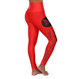 ThatXpression Fashion Spin Cycle High Waisted Red Yoga Leggings