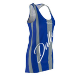 ThatXpression Fashion Blue Gray Enlarged Dallas Racerback Dress