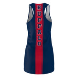 ThatXpression Fashion Buffalo Navy Red Themed Home Team Racerback Dress