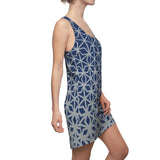 ThatXpression Fashion B2S Blue Gray Designer Tunic Racerback Dress
