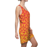 ThatXpression Fashion B2S Red Gold Designer Tunic Racerback Dress