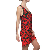 ThatXpression Fashion B2S Black Red Designer Tunic Racerback Dress