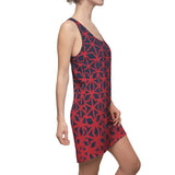 ThatXpression Fashion B2S Navy Red Designer Tunic Racerback Dress
