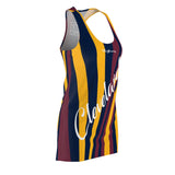 ThatXpression Fashion Navy Gold Enlarged Cleveland Racerback Dress