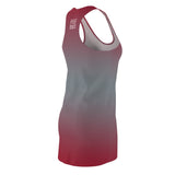 ThatXpression Fashion B2S Gray Red Designer Tunic Racerback Dress