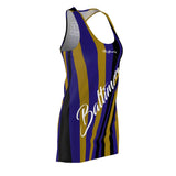 ThatXpression Fashion Navy Gold Enlarged Baltimore Racerback Dress