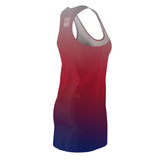 ThatXpression Fashion B2S Blue Red Designer Tunic Racerback Dress