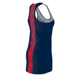 ThatXpression Fashion Buffalo Navy Red Themed Home Team Racerback Dress