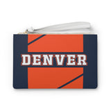 ThatXpression Fashion's Elegance Collection Orange & Blue Denver Designer Clutch Bag