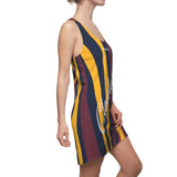 ThatXpression Fashion Navy Gold Enlarged Cleveland Racerback Dress