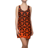 ThatXpression Fashion B2S Orange Black Designer Tunic Racerback Dress
