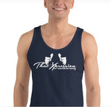 Unisex Two Fists Two Thumbs One Love Takeover Navy Tank(19)