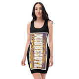 Ladies all over elegant casual fitted print dress