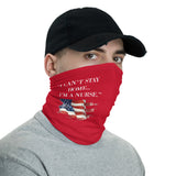 ThatXpression Fashion Fitness "I Can't Stay Home I'm A Nurse" Red Face Mask