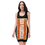 Ladies all over elegant casual fitted print dress
