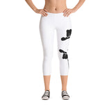 Capri Leggings White/Black by ThatXpression - ThatXpression