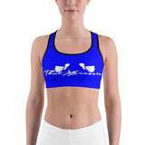 ThatXpression Fashion Fitness Women's Gym Fit or Casual Capri Leggings Blue/White